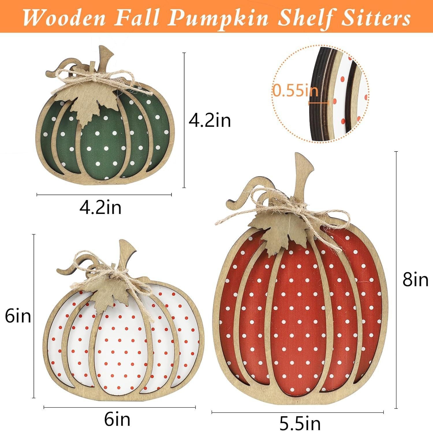 Autumn Wooden Pumpkin Sign Farmhouse Home Decor