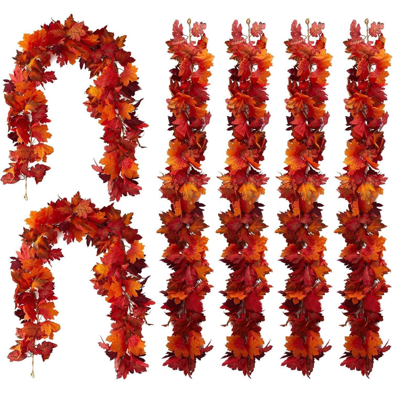 Artificial Maple Leaf Garland for Autumn