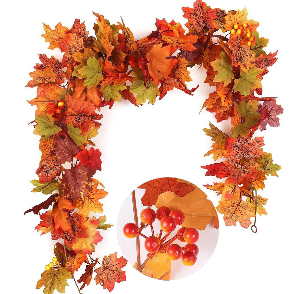 Artificial Maple Leaf Garland for Autumn