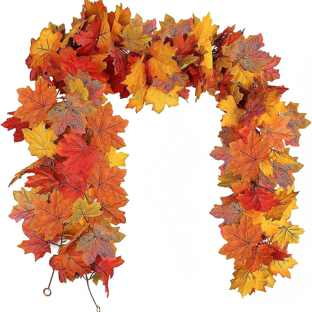Artificial Maple Leaf Garland for Autumn