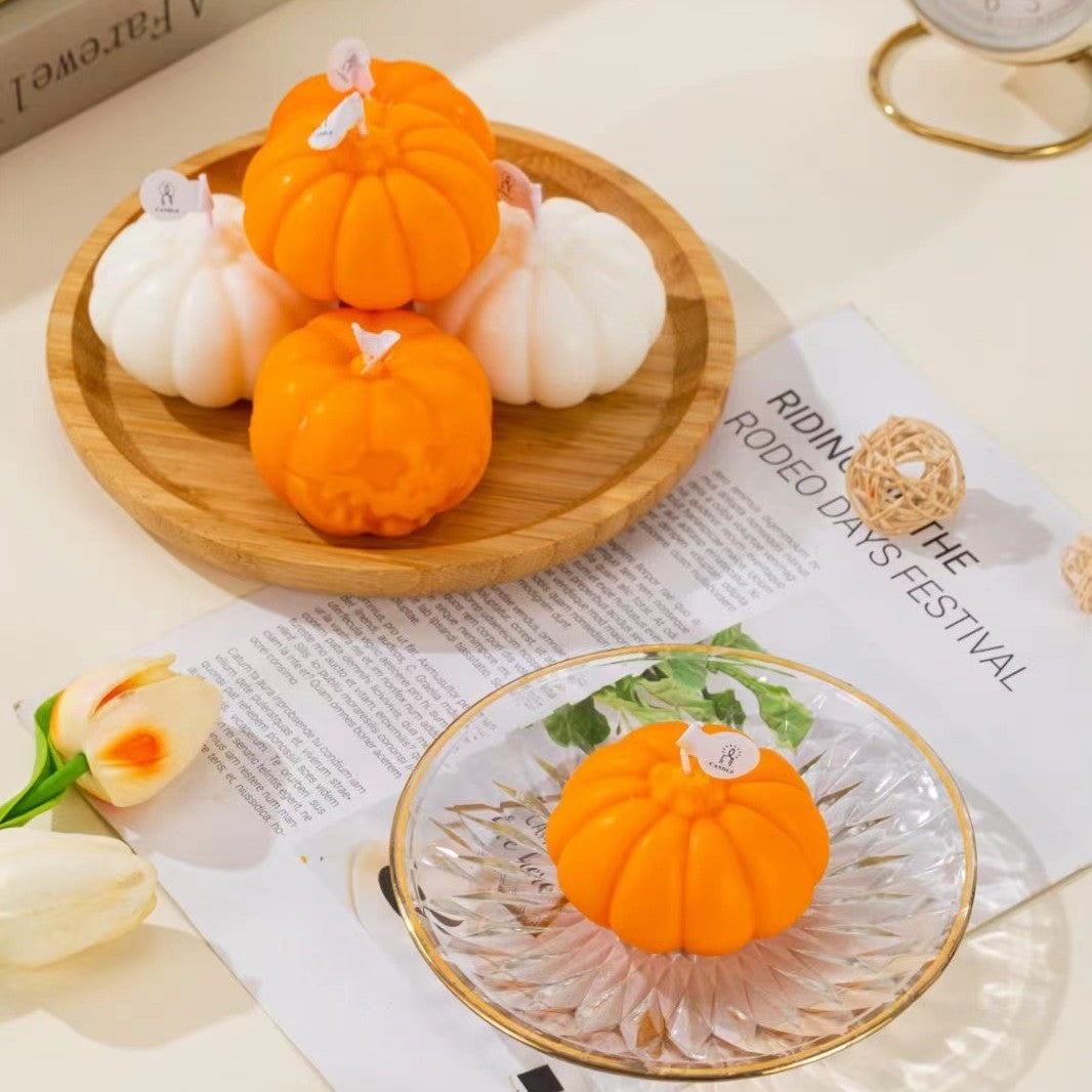 Halloween Pumpkin Candle Horror Faces