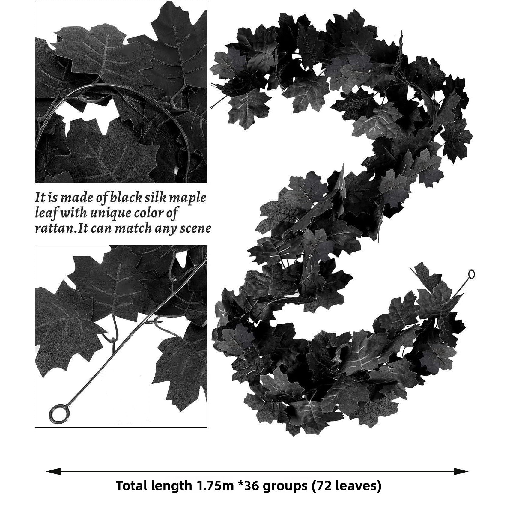 Artificial Maple Leaf Garland for Autumn