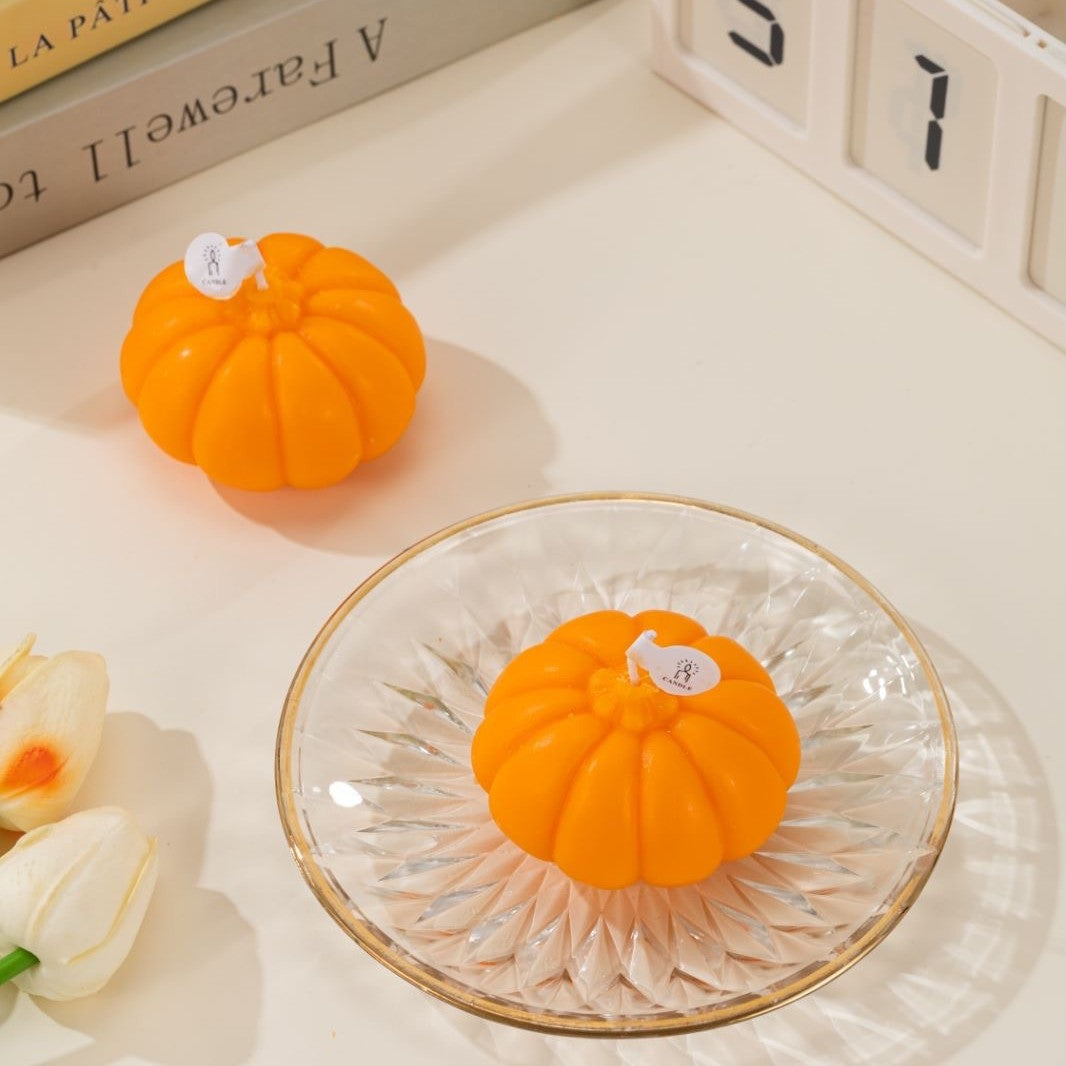 Halloween Pumpkin Candle Horror Faces