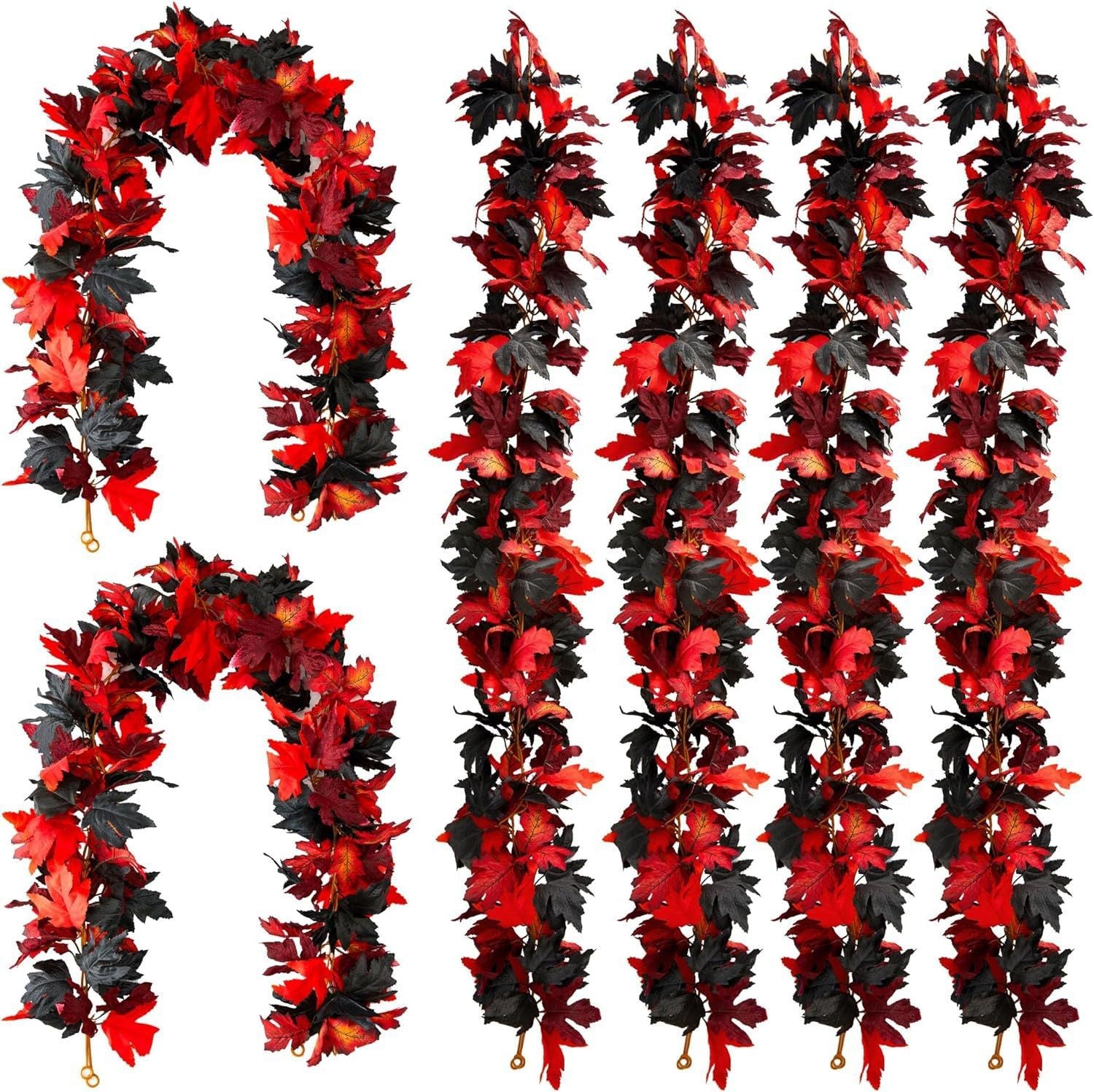 Artificial Maple Leaf Garland for Autumn