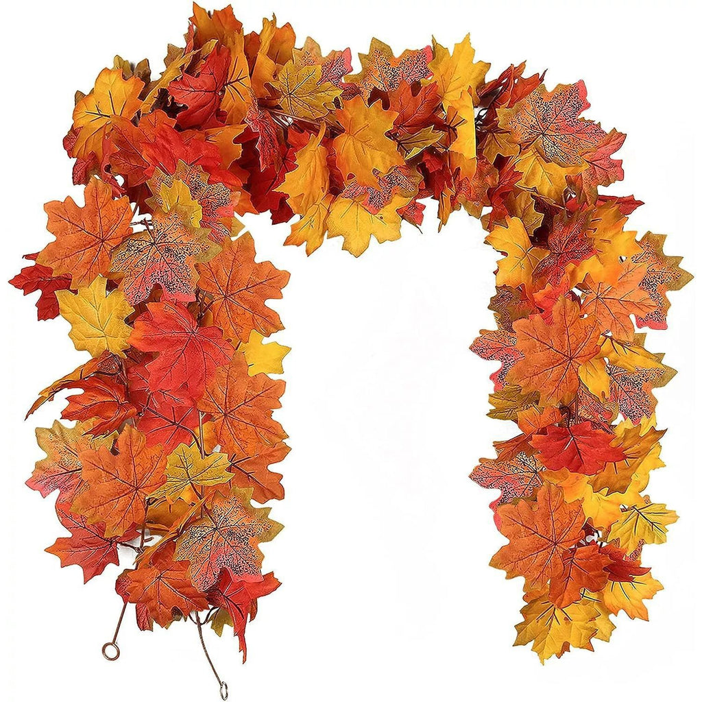 Artificial Maple Leaf Garland for Autumn